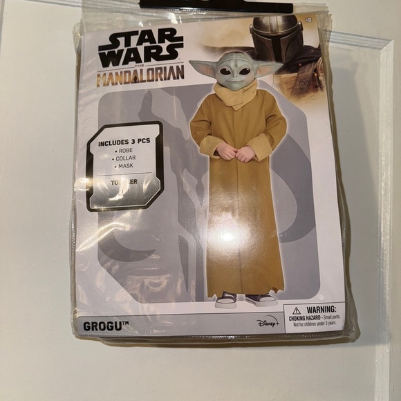 Star Wars Grogu Mandalorian  Kids Costume NWT toddler 3/4 - Picture 3 of 5